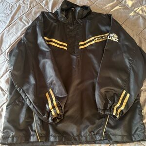 Lugz Black Jacket with Gold Stripes